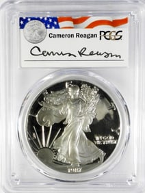 1987-S AMERICAN SILVER EAGLE PCGS PR69DCAM
