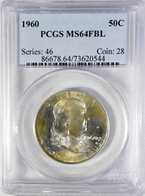 1960 FRANKLIN HALF PCGS MS64FBL
