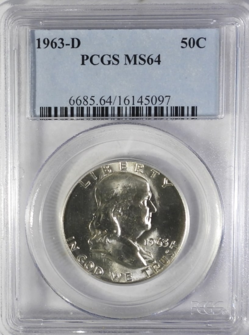 1963-D FRANKLIN HALF PCGS MS64 (1 of 2)