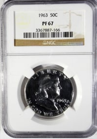 1963 FRANKLIN HALF NGC PF67