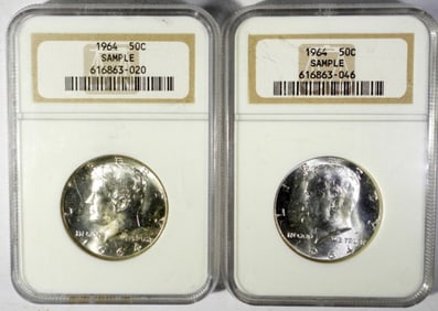 (2) 1964 KENNEDY HALF NGC SAMPLE