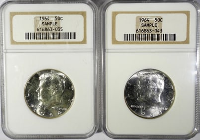 (2) 1964 KENNEDY HALF NGC SAMPLE