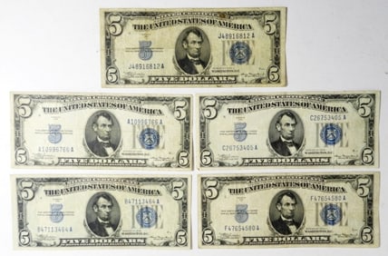 5 $5 SILVER CERTIFIACTE