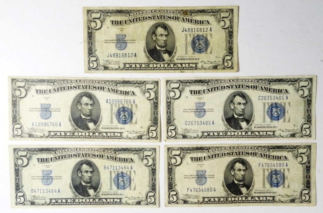 5 $5 SILVER CERTIFIACTE (1 of 2)