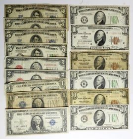 RAMDOM LOT OF OLD US CURRENCY