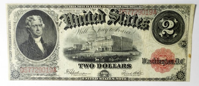 1917 $2 DOLLAR LEGAL TENDER