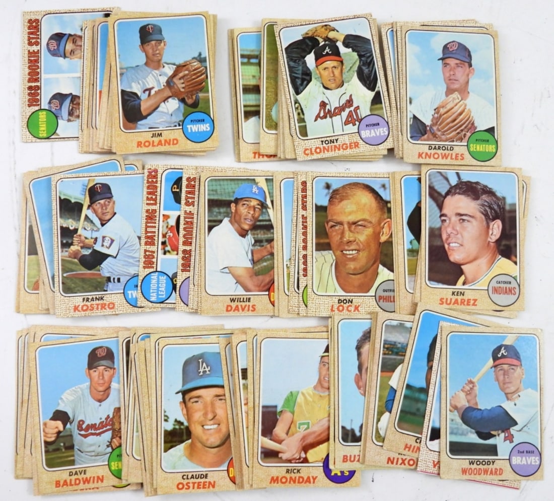 (101) 1968 TOPPS BASEBALL CARDS VG (1 of 2)