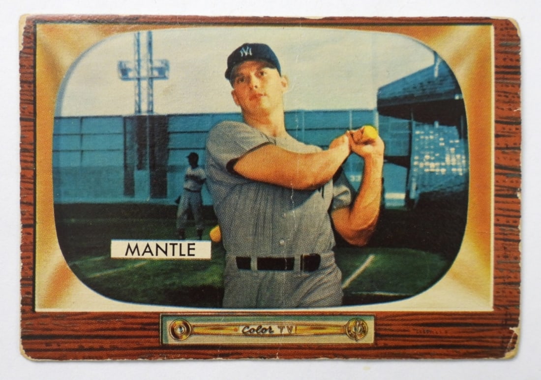 1955 BOWMAN #202 MICKEY MANTLE (1 of 2)