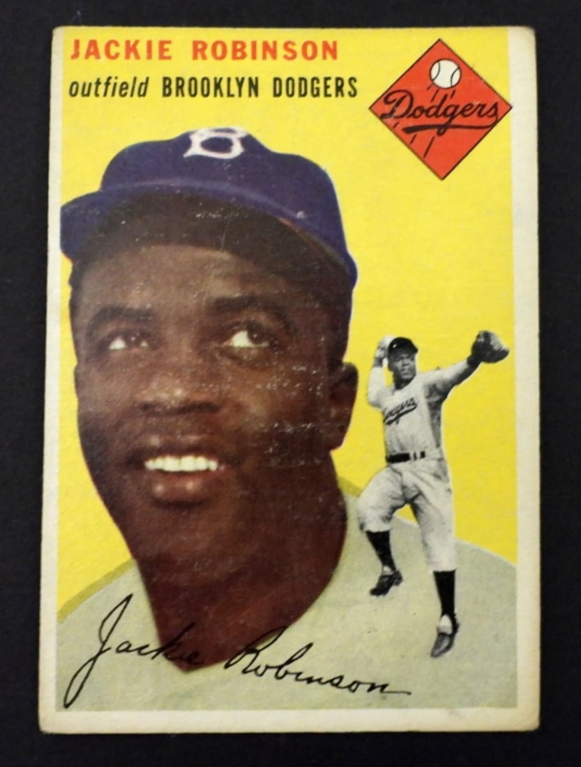 1954 TOPPS #10 JACKIE ROBINSON (1 of 2)