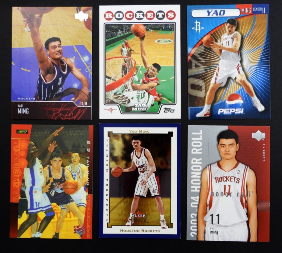 (6) YAO MING TRADING CARDS (1 of 2)