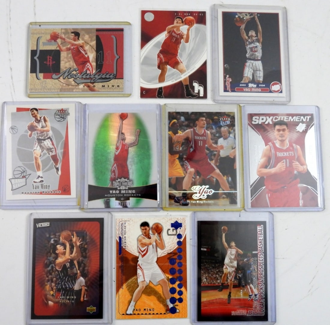 (10) PREMIUM  YAO MING COLLECTORS  CARDS (1 of 2)