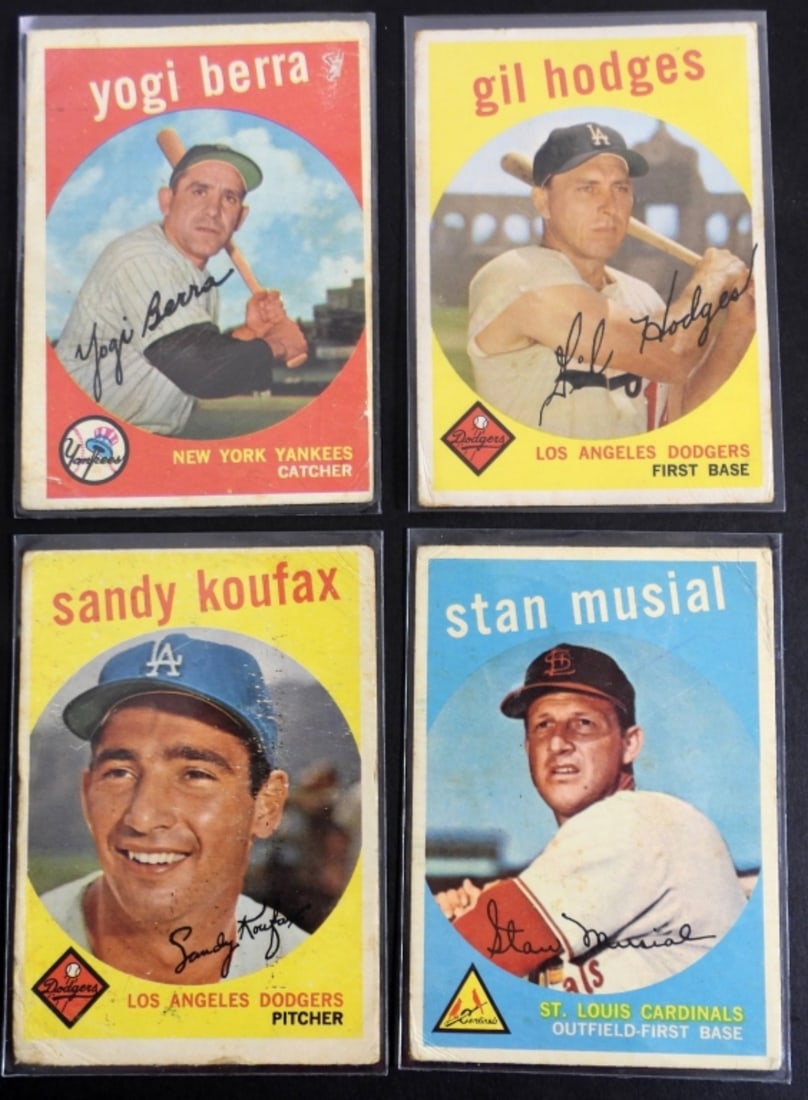 (4) 1959 TOPPS STAR CARDS - KOUFAX (1 of 2)