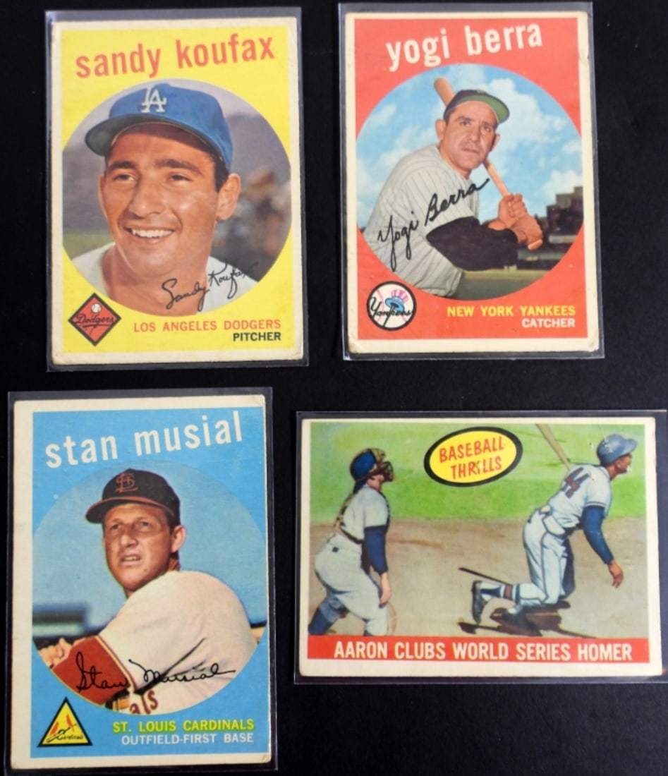(4) 1959 TOPPS STAR CARDS - KOUFAX (1 of 2)