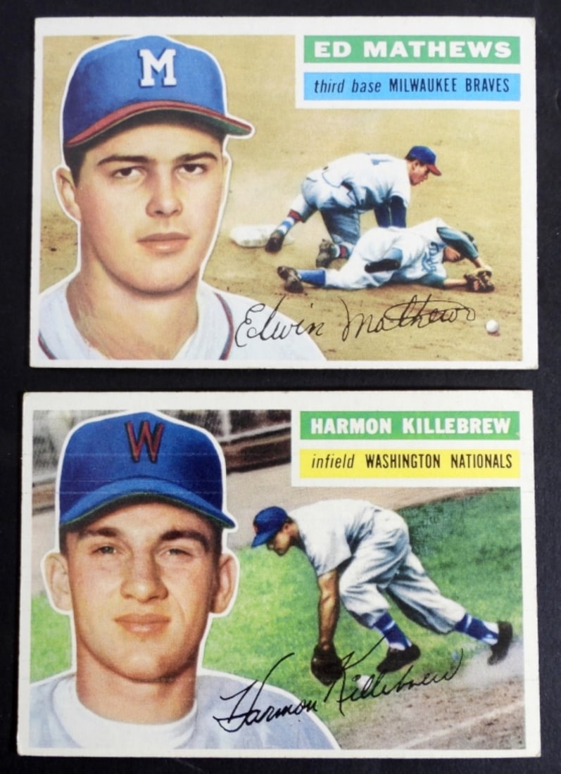 1956 TOPPS EDDIE MATHEWS & KILLEBREW (1 of 2)