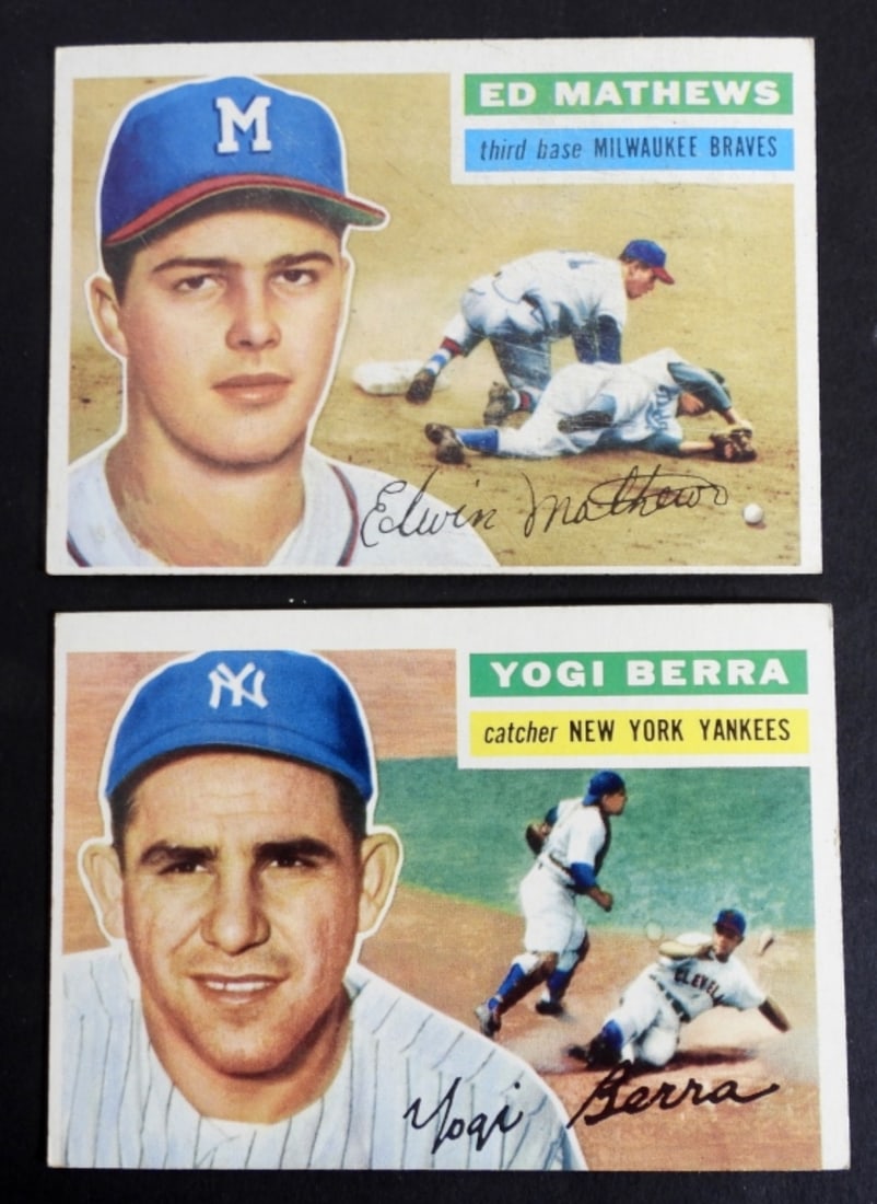 1956 TOPPS EDDIE MATHEWS & BERRA (1 of 2)
