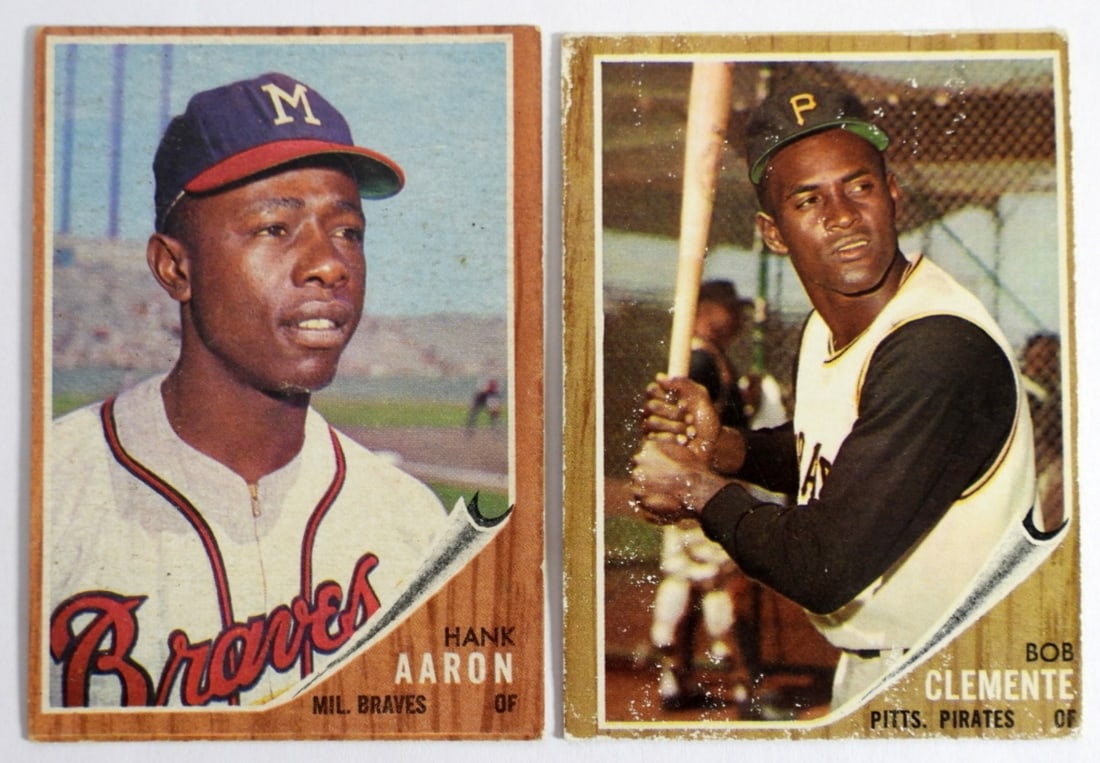 1962 TOPPS CLEMENTE & AARON (1 of 2)