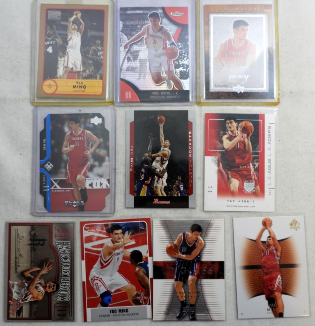 (10) YAO MING BASKETBALL CARDS (1 of 2)