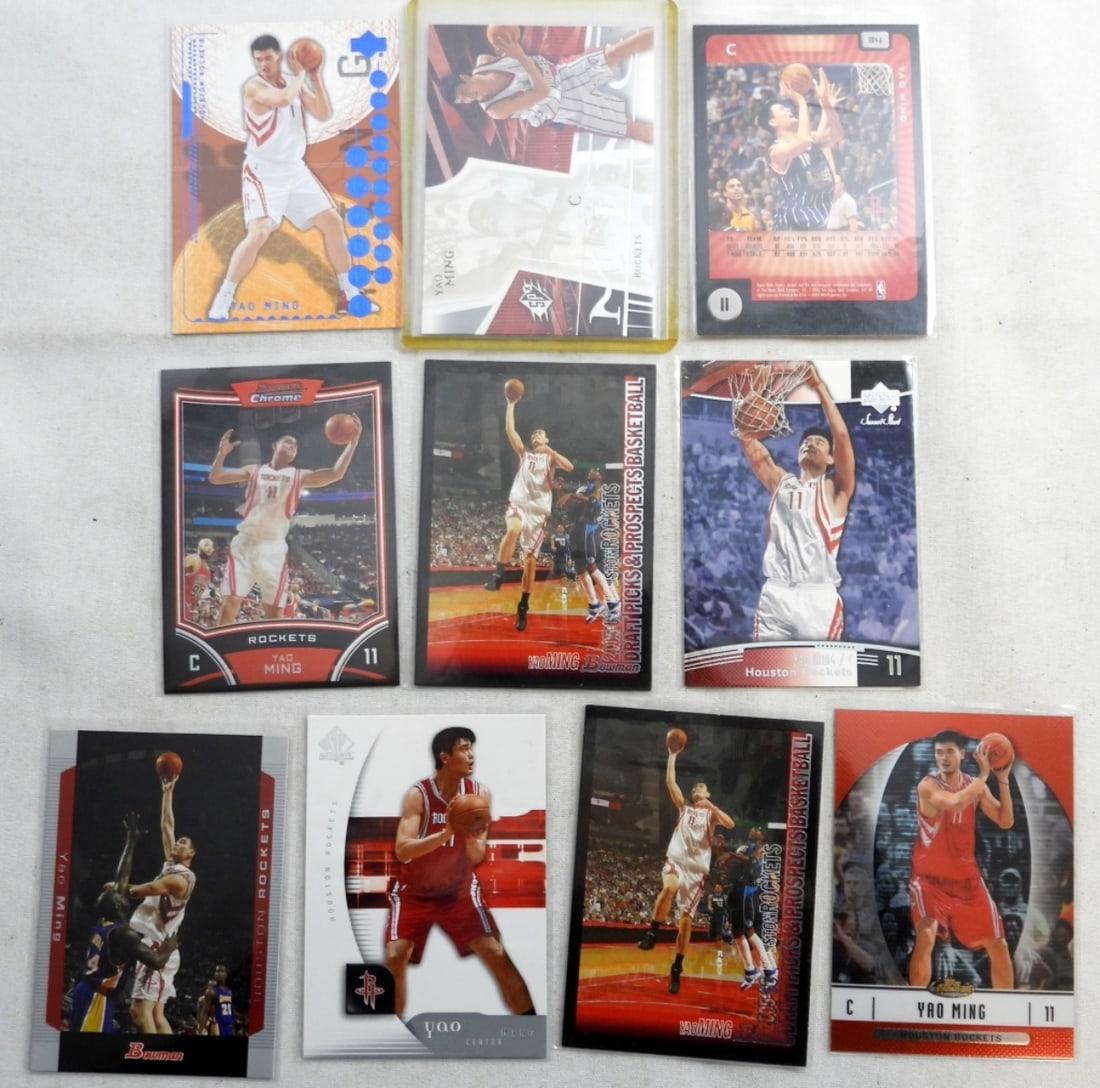 (10) YAO MING BASKETBALL CARDS (1 of 2)