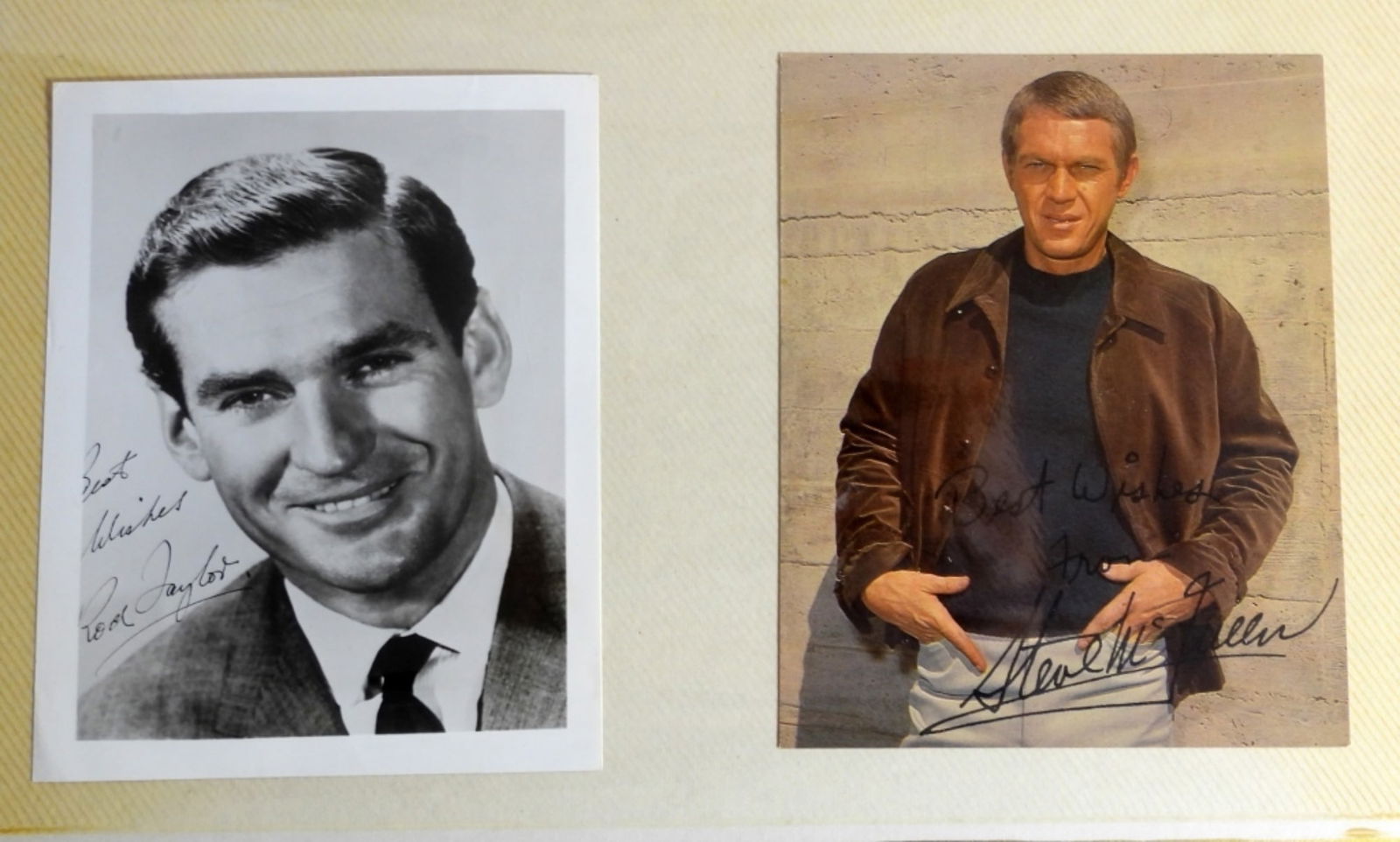 (5) MALE ACTOR SIGNED 4X5, ROCK HUDSON &MORE (1 of 2)