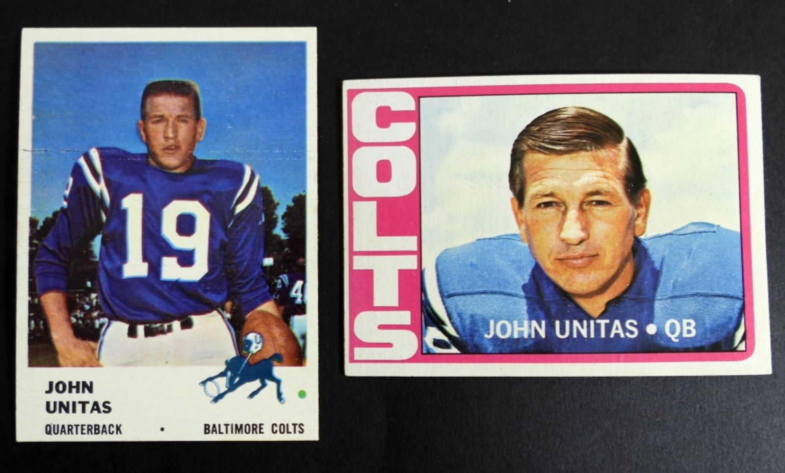 1972 TOPPS #165 JOHN UNITAS & 1961 FLEER (1 of 2)
