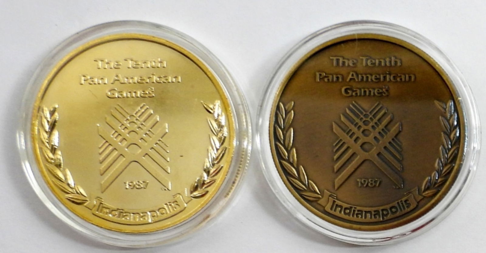 2 TENTH PAN AMERICAN GAMES MEDALS (1 of 2)