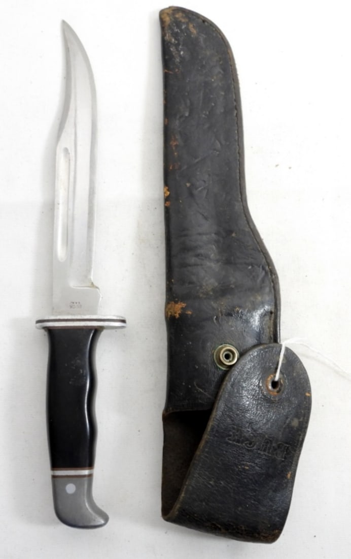 VTG BUCK 12" BOWIE KNIFE w/SHEATH (1 of 3)