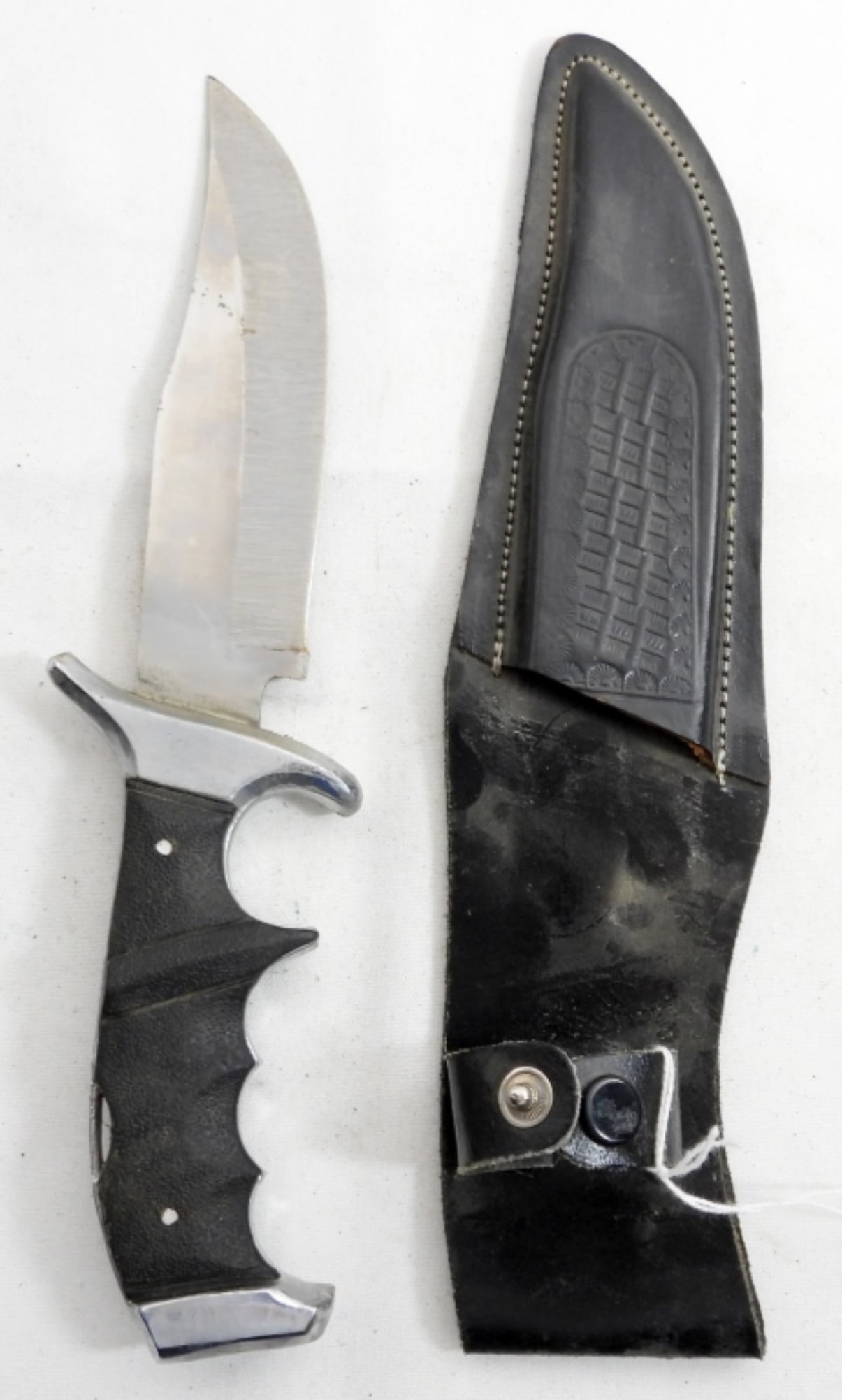 STAINLESS PAKISTAN BOWIE KNIFE w/SHEATH: 10" - LIGHTLY USED