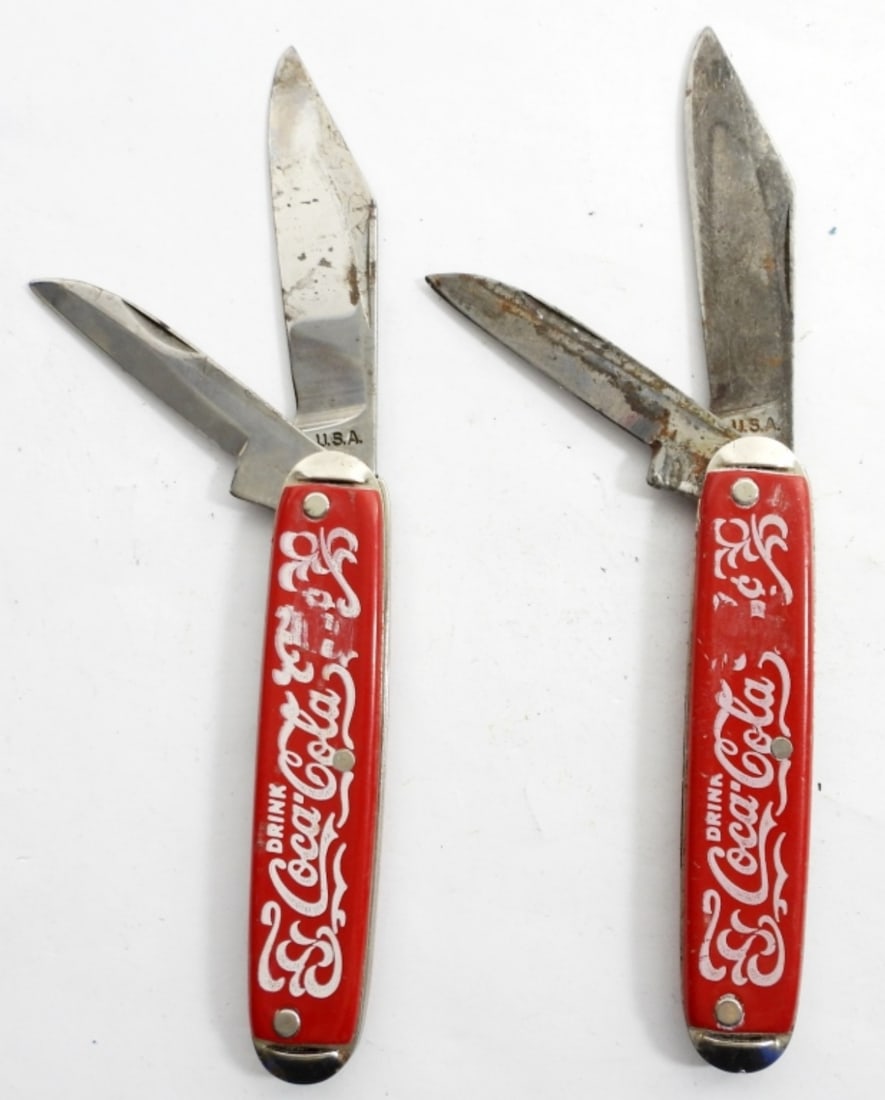 (2VINTAGE COCA COLA DRINK POCKET KNIVES (1 of 3)