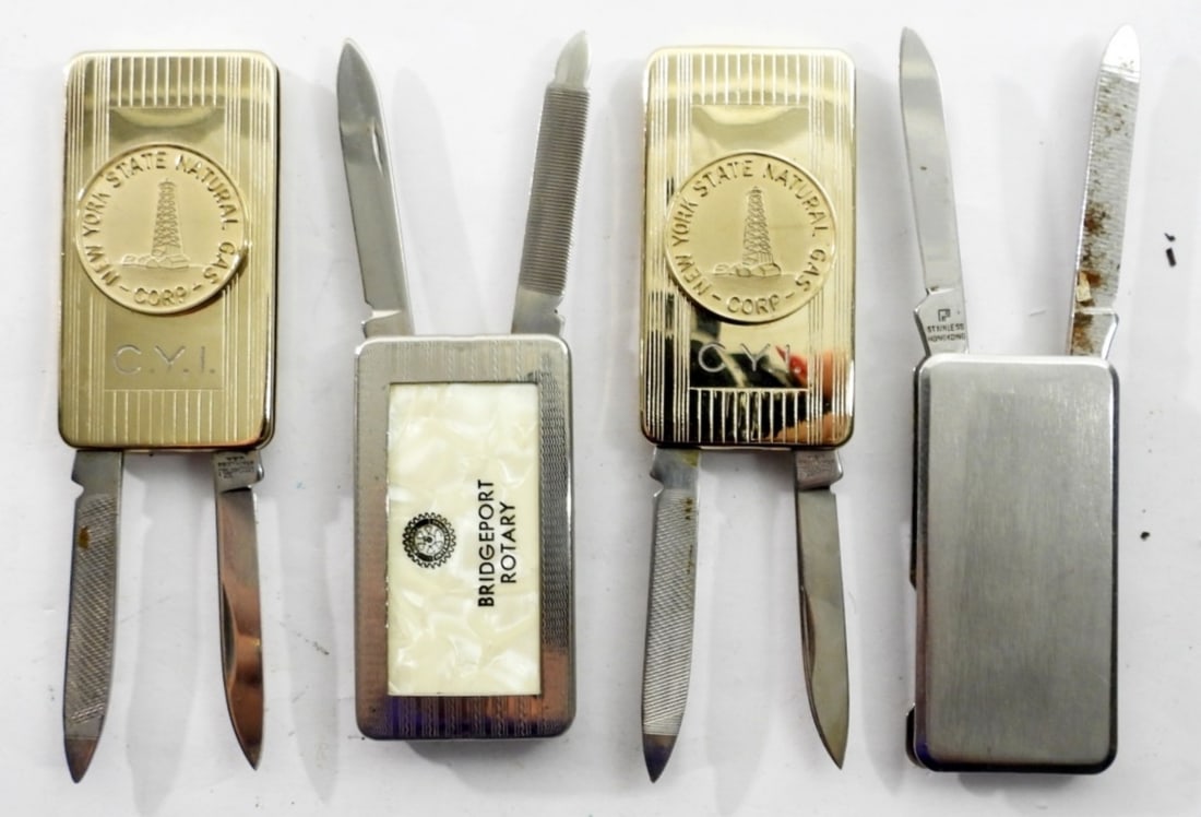 (4) MONEY CLIP / POCKE KNIFE (2) NEW YORK STATE (1 of 3)