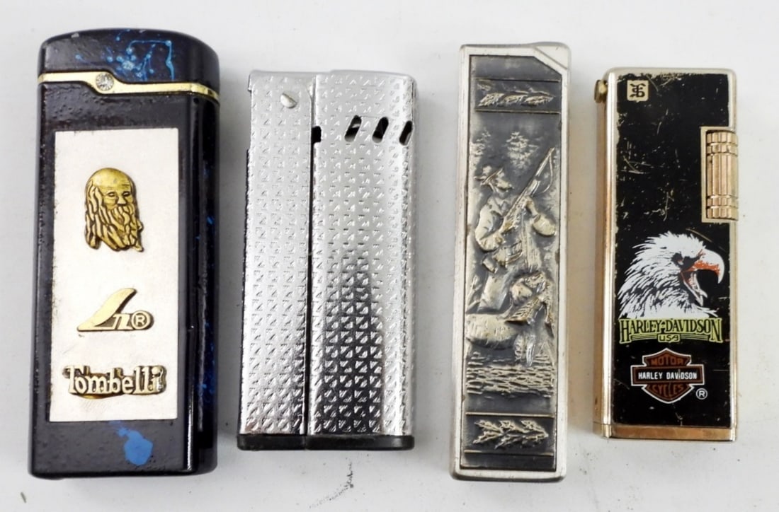 (4) BUTANE VTG LIGHTERS, COLIBRI HUNTING (1 of 3)