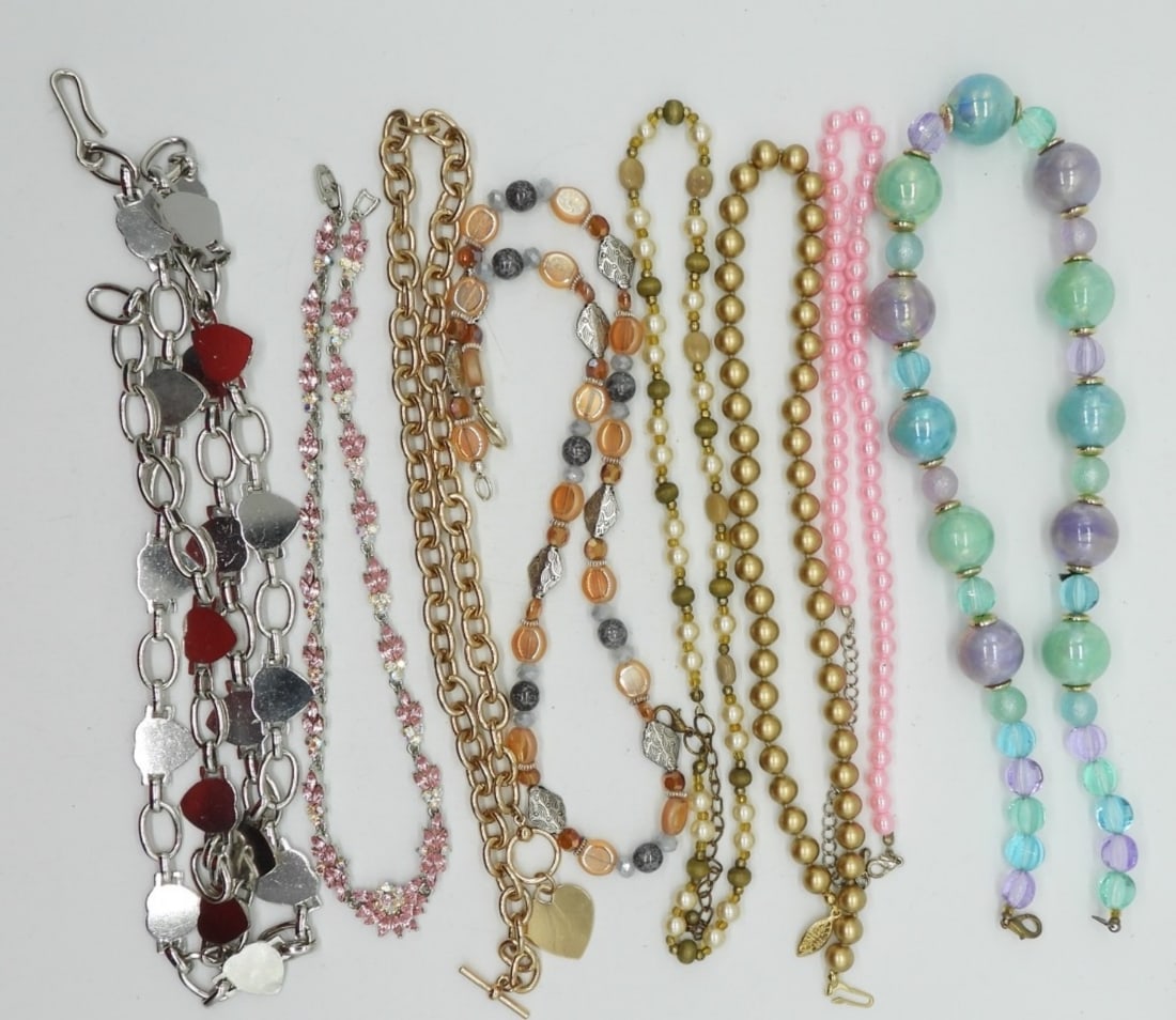 (7)FUN BEADED NECKLACES & A BELT (1 of 1)