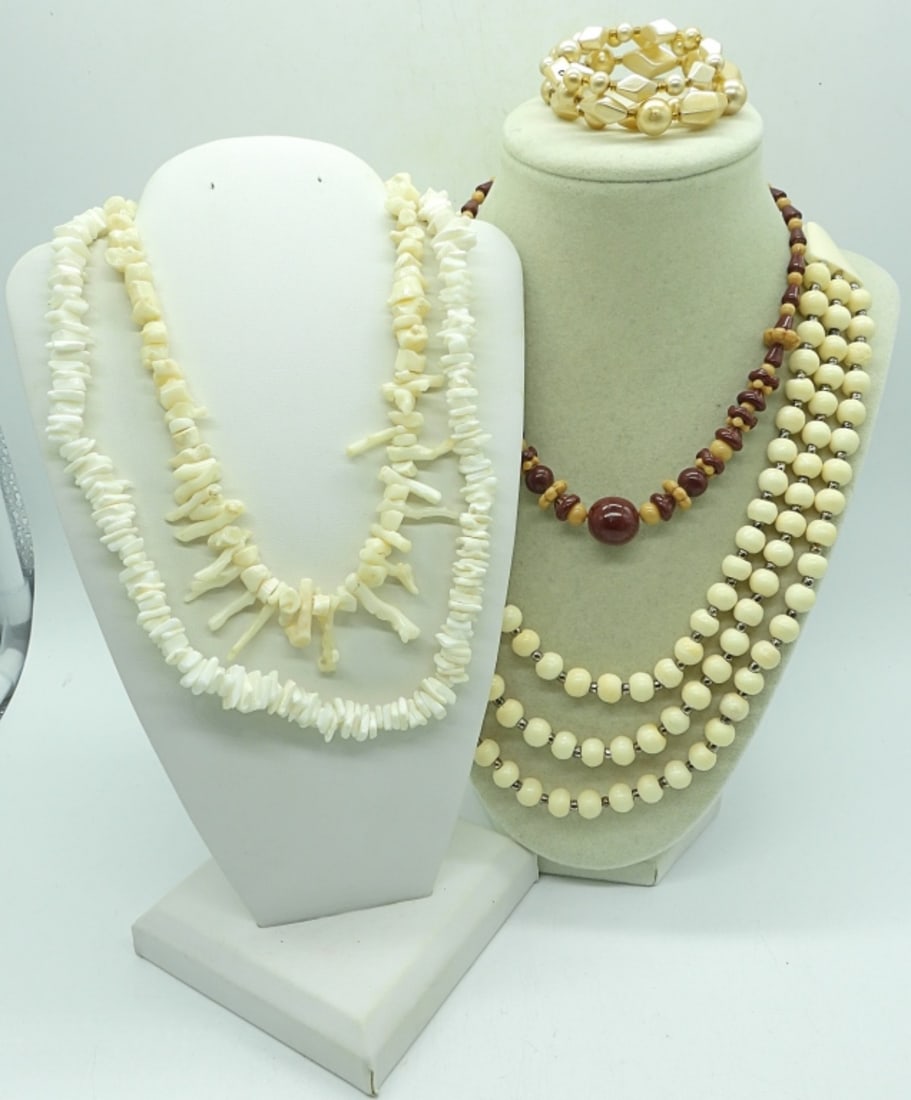 SHELLS & BEADS NECKLACES & BRACELET (1 of 3)