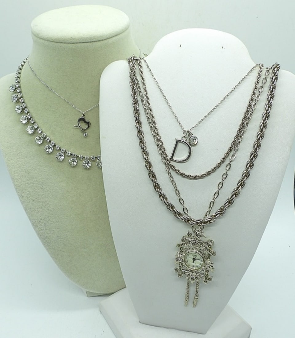 (6) SILVER TONE CHAINS & NECKLACES (1 of 3)
