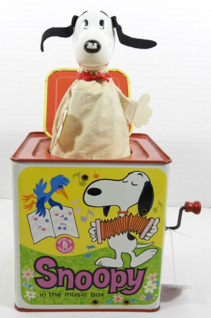 1960s MATTEL SNOOPY in the MUSIC BOX: NICE WORKING CONDITION - OVERALL NICE CONDITION