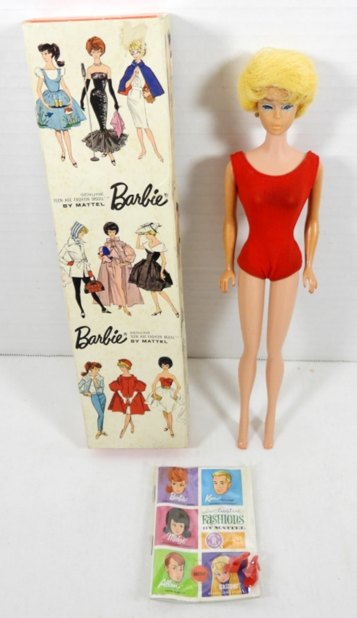 1962 MATTEL BARBIE MIDGE BLONDE DOLL: BUBBLE CUT in ORIGINAL BOX - VERY NICE CONDITION