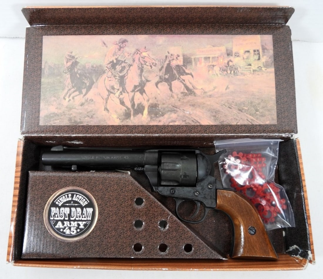 SINGLE ACTION FAST DRAW ARMY 45 REPLICA: VINTAGE KOLSER SINGLE ACTION FAST DRAW ARMY 45 REPLICA, IN ORIGINAL BOX