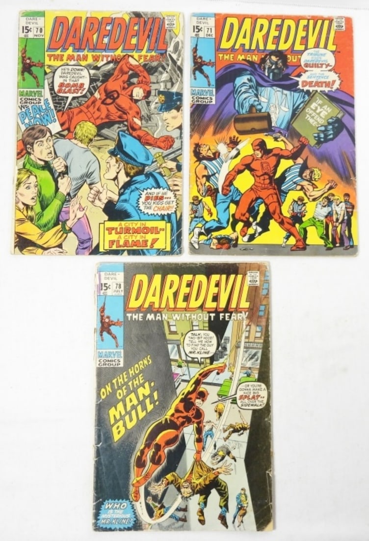 (3) MARVEL DAREDEVIL #70, #71, #78: GOODs (#78 FAIR)