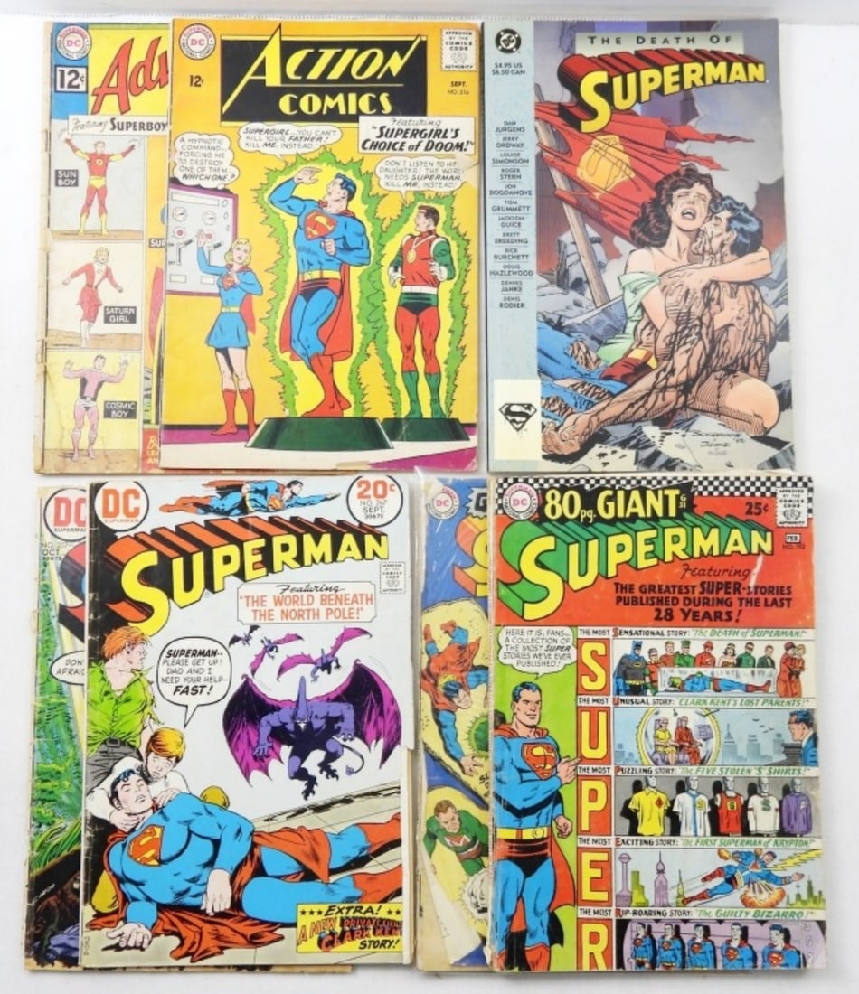 (7) SUPERMAN COMICS - ACTION COMICS (1 of 2)