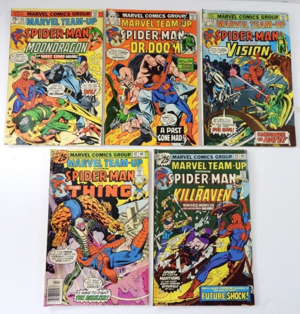 (5) MARVEL TEAM-UP SPIDERMAN LOT (1 of 2)