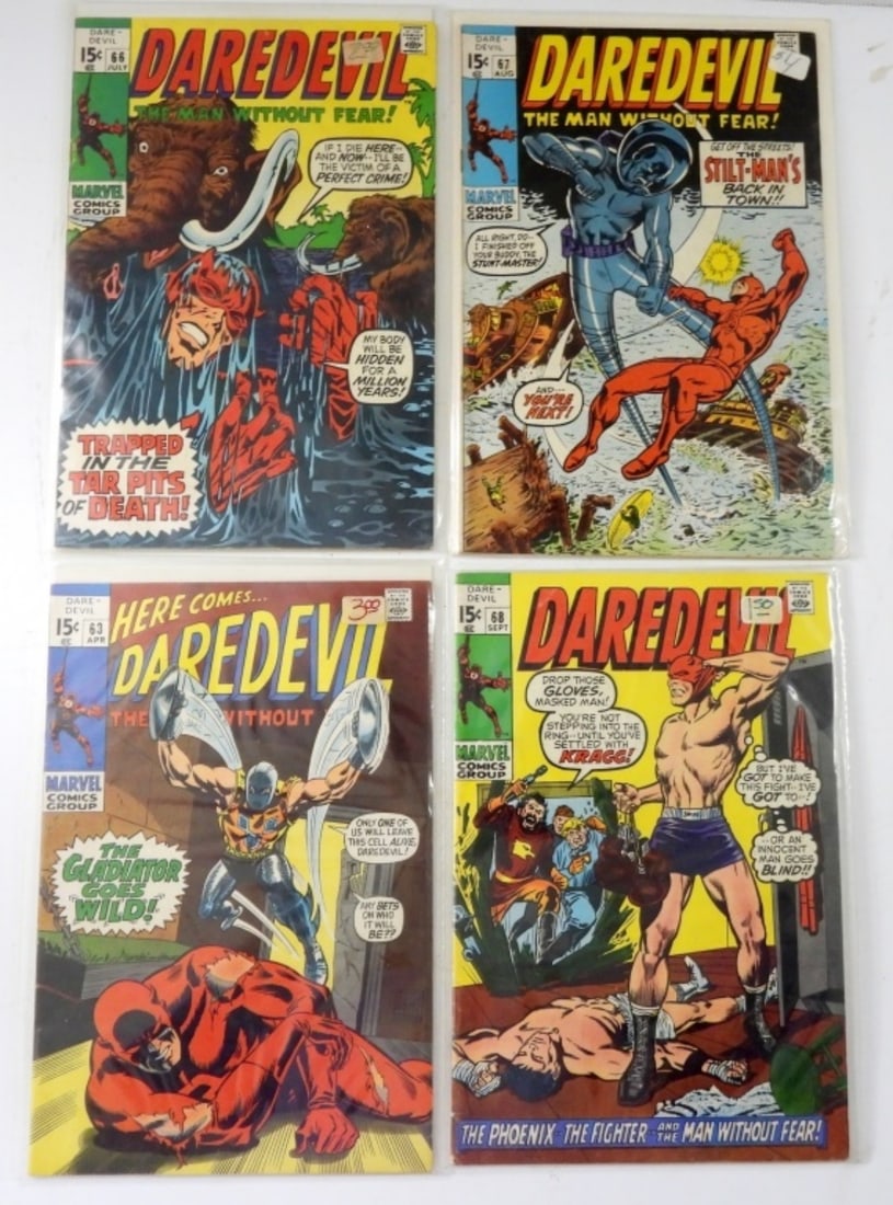 (4) MARVEL DAREDEVIL COMICS #63,#66,#67,#68 (1 of 3)