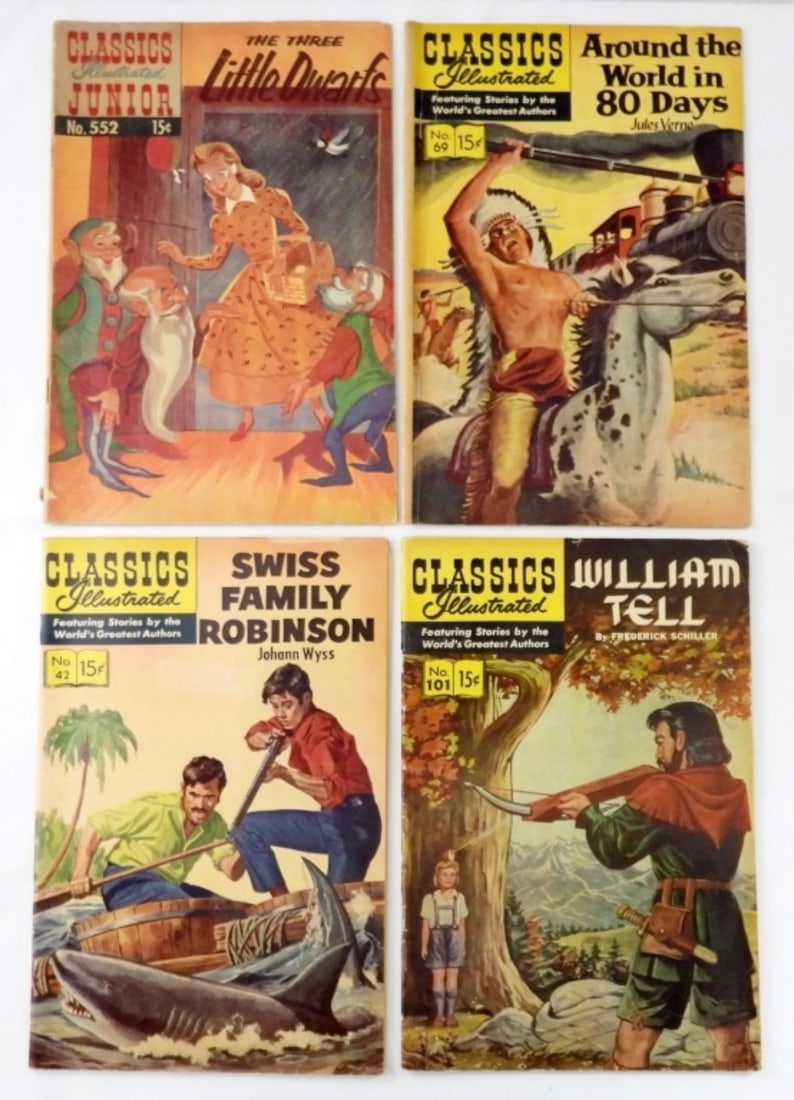 (4) CLASSIC ILLUSTRATED 15c ISSUES (1 of 2)