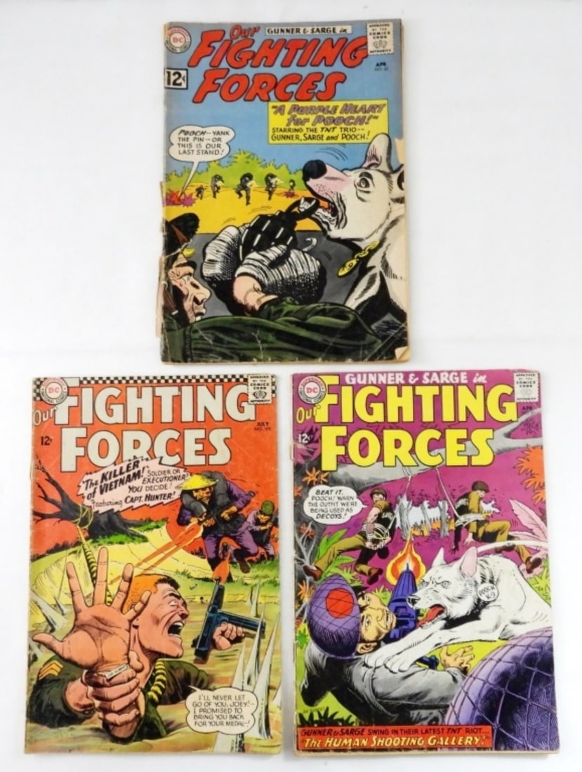 (3) SILVER AGE DC OUR FIGHTING FORCES COMICS (1 of 2)