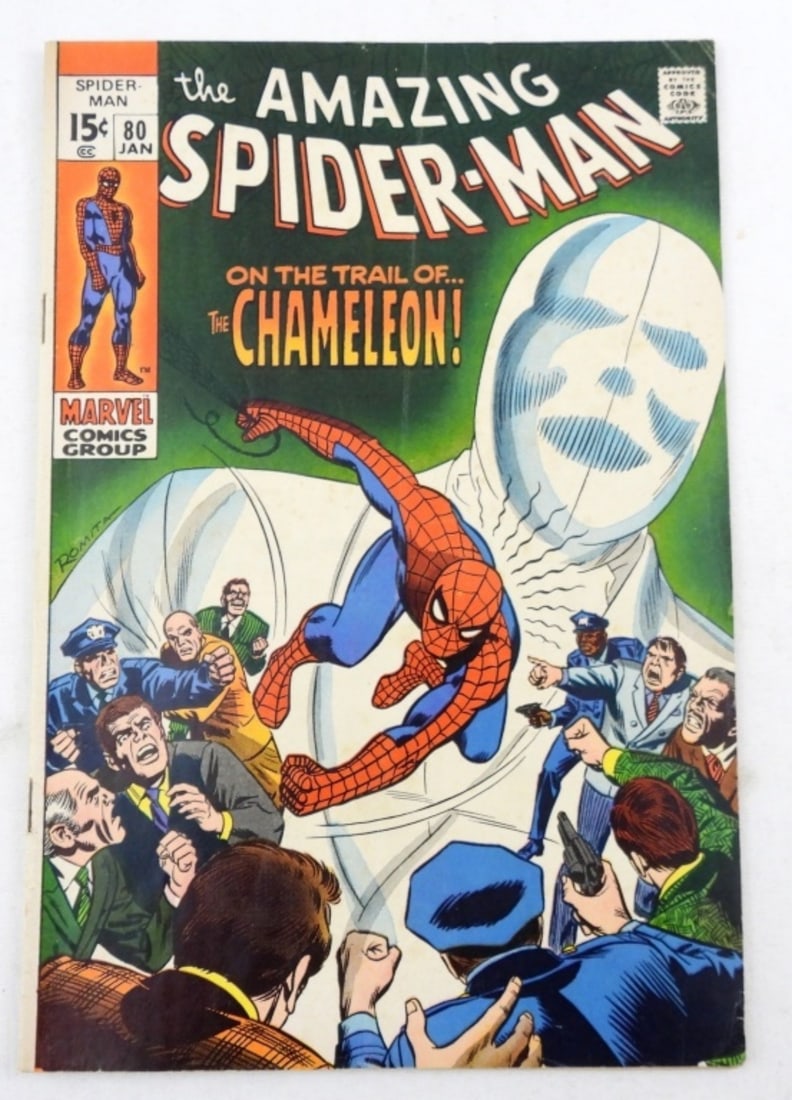 1970 MARVEL THE AMAZING SPIDER-MAN #80: 1970 MARVEL THE AMAZING SPIDER-MAN #80 ON THE TRAIL OF CHAMELEON!(VG)
