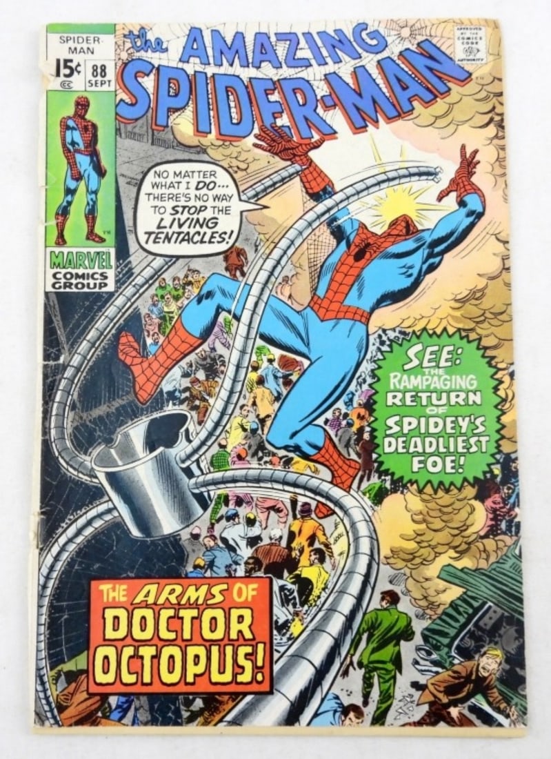 1970 MARVEL THE AMAZING SPIDER-MAN #88: 1970 MARVEL THE AMAZING SPIDER-MAN #88 DOCTOR OCTOPUS (OVER ALL FAIR TO GOOD,MISSING BACK COVER )