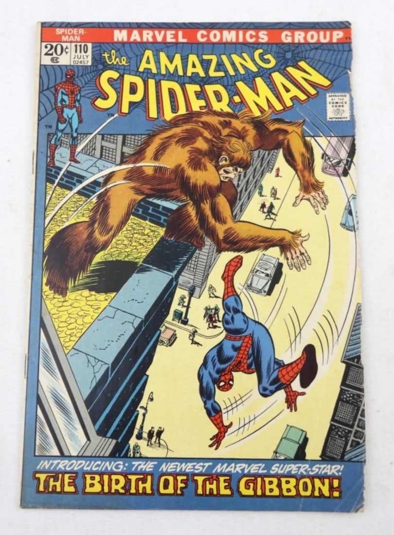 1972 MARVEL THE AMAZING SPIDER-MAN #110: 1972 MARVEL THE AMAZING SPIDER-MAN #110 1ST APPEARANCE OF GIBBON (VG)