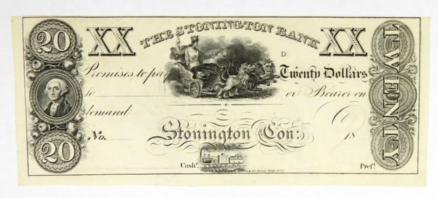 STONINGTON, CT $20 OBSOLETE NOTE