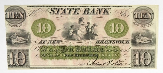 NEW BRUNSWICK, NJ $10 OBSOLETE NOTE