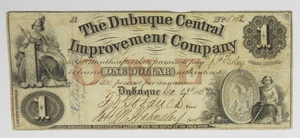 DUBUQUE, IA $1 OBSOLETE NOTE