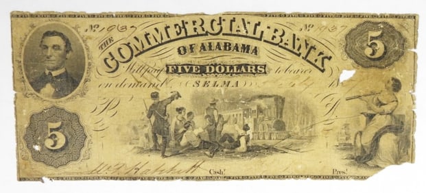 COMMERCIAL BANK, SELMA, AL $5 NOTE