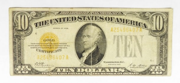 1928 $10 GOLD CERTIFICATE